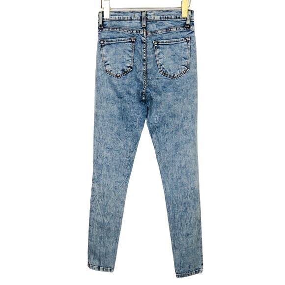 KanCan Estilo High Rise Skinny Jeans Acid Wash Distressed Frayed Size 3 24" - Picture 3 of 7
